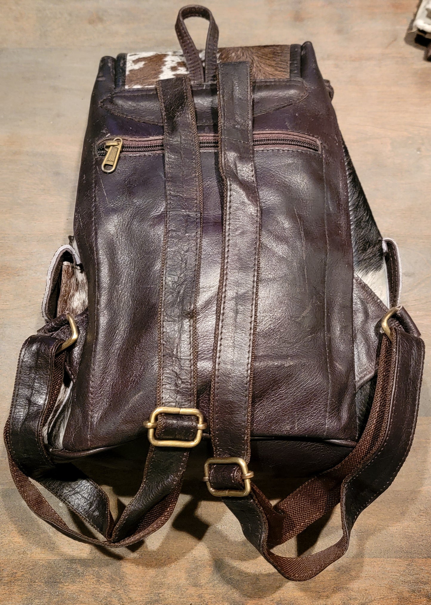 Genuine leather cowhide backpack