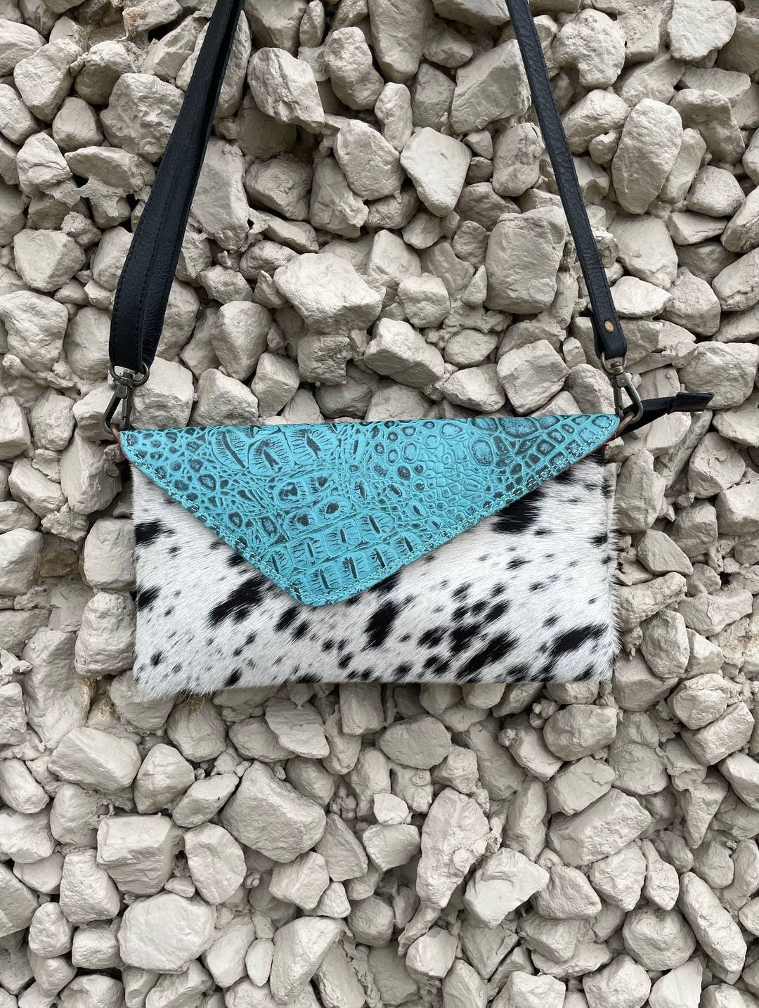 Western linens crocodile/cowhide