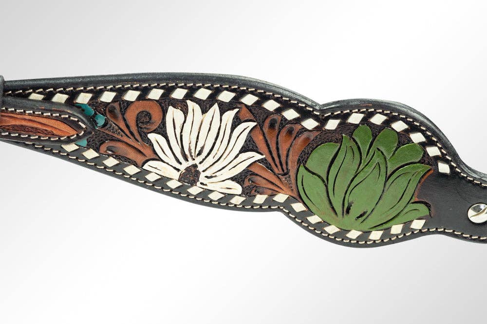 ADEE315-HS Western Leather Headstall