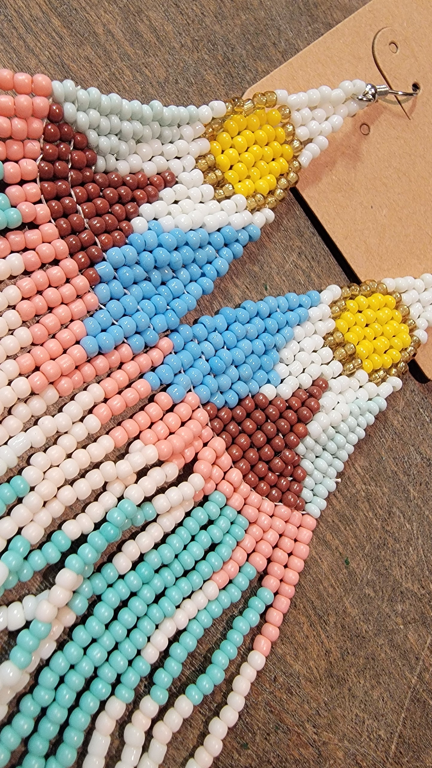 Beaded desert earrings