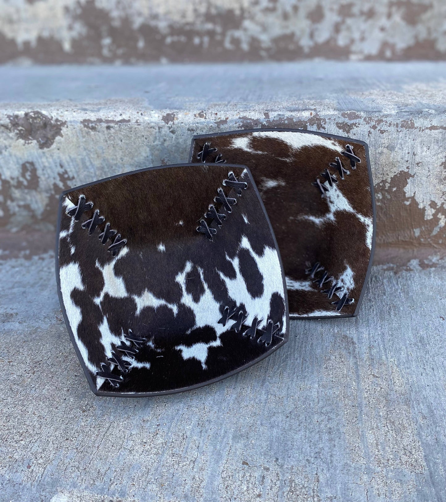 Small Brown Leather Reversible Bowl    