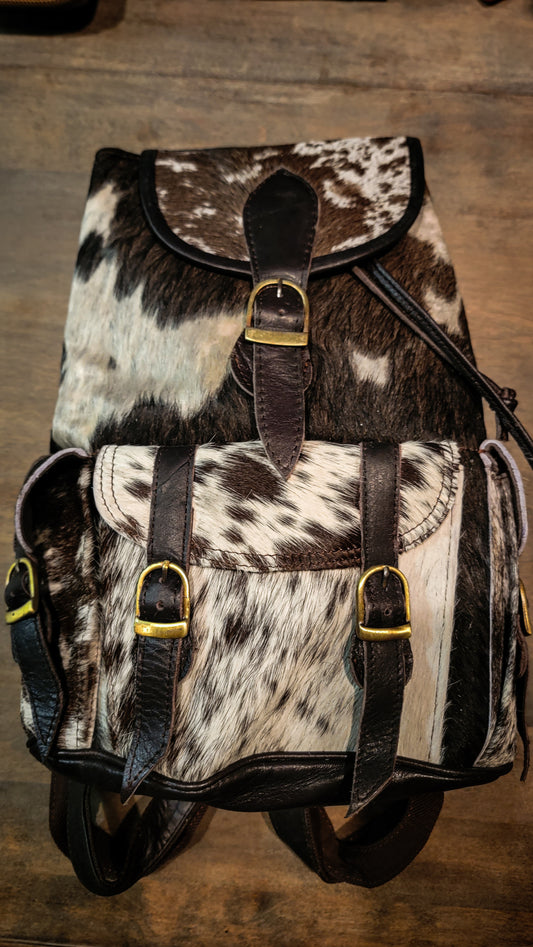 Genuine leather cowhide backpack