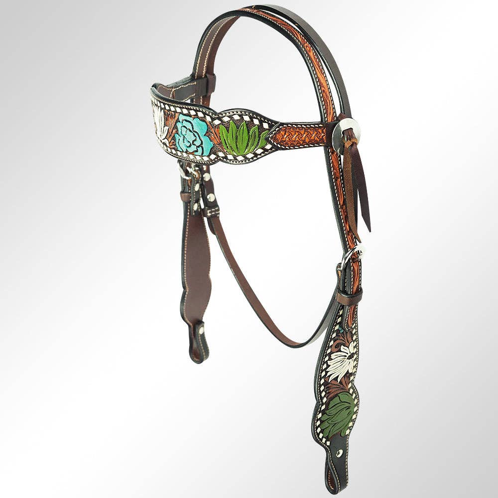 ADEE315-HS Western Leather Headstall