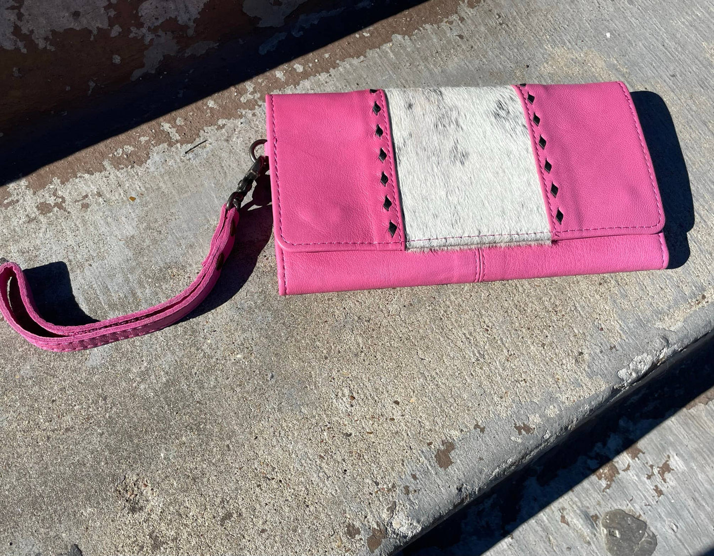 Pink leather Wallet