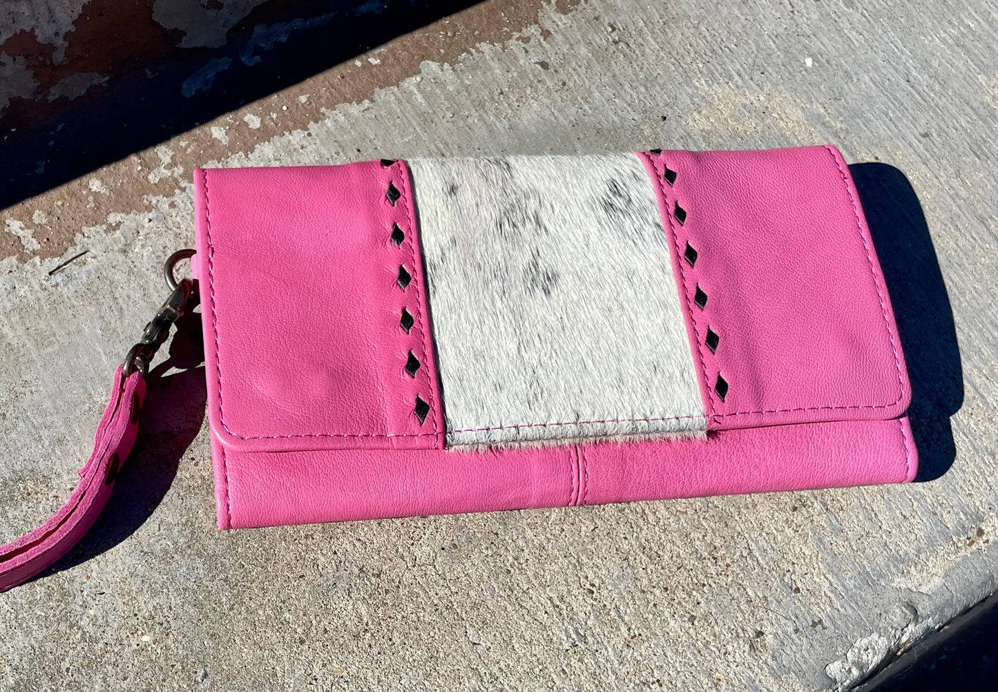 Pink leather Wallet