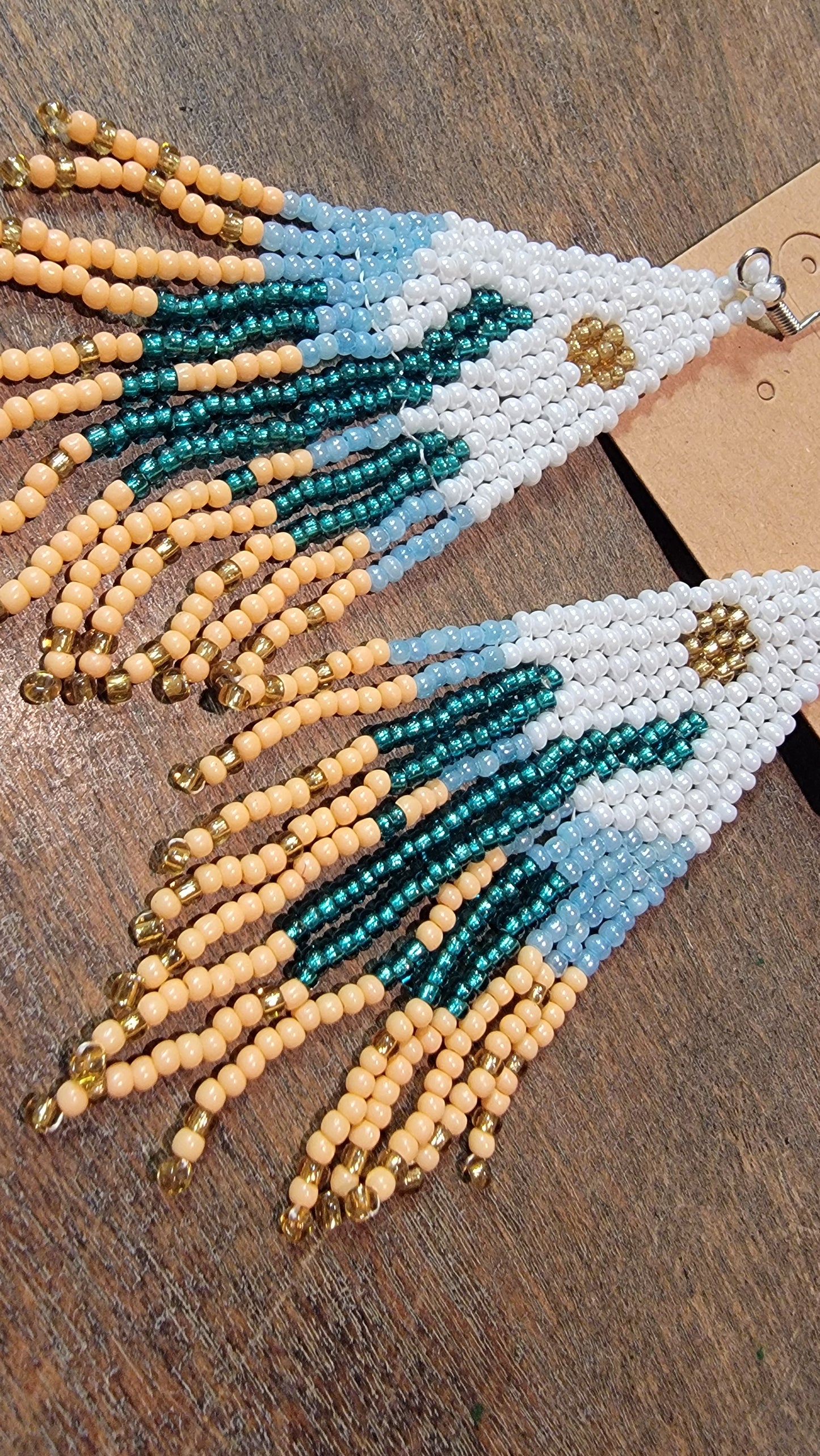 Beaded desert cactus earrings