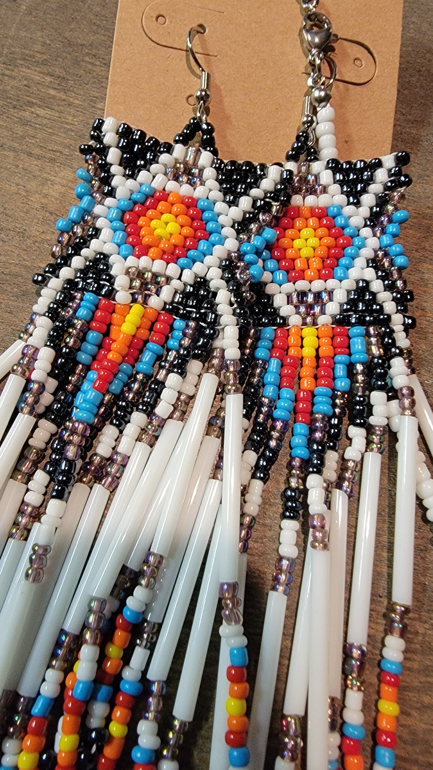 Beaded earrings/ necklace set