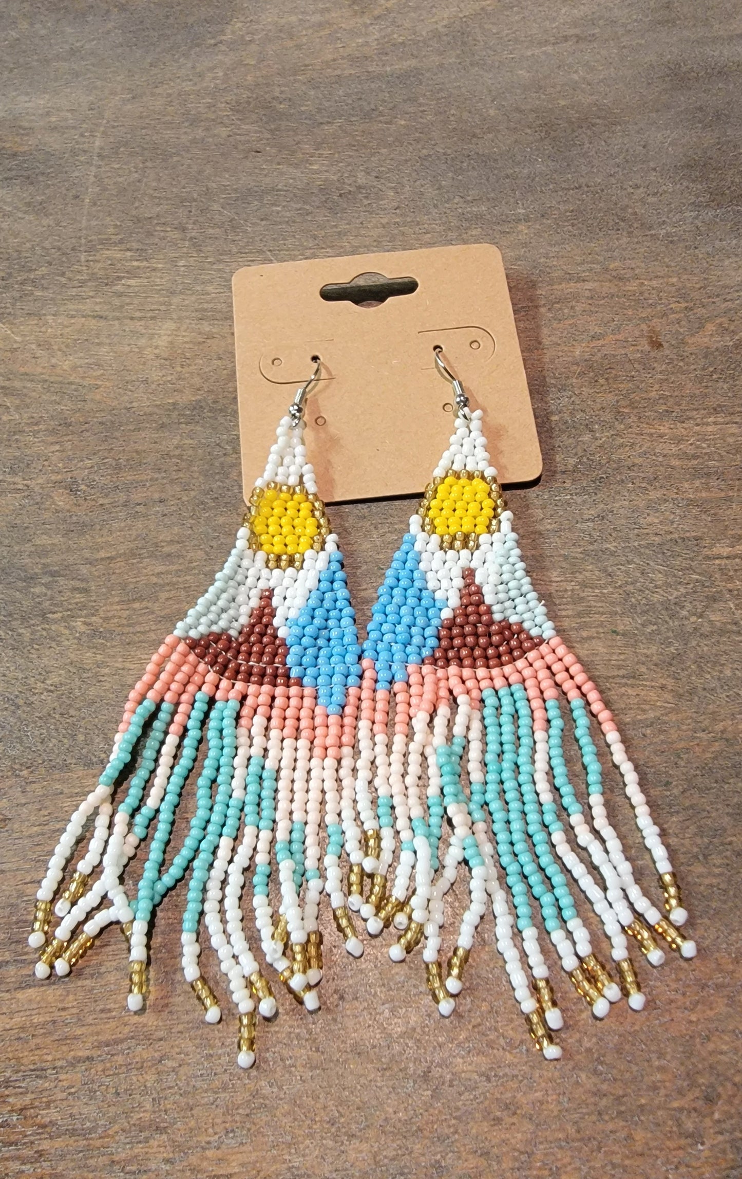 Beaded desert earrings