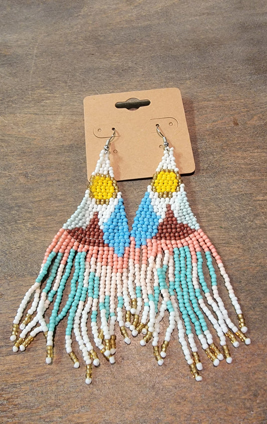 Beaded desert earrings