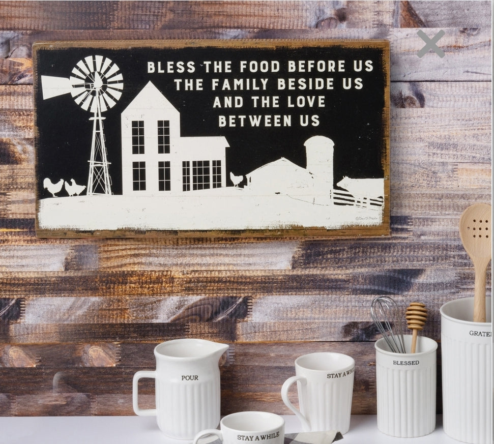 Kathy primitive bless the food sign